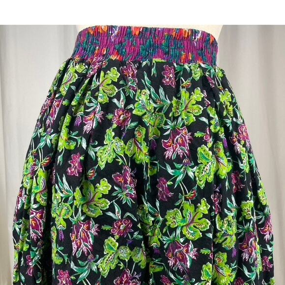 Vintage 90s FIRE Womens (M) Genie Pants Floral Baggy Boho Elastic Barrel USA - Picture 6 of 8